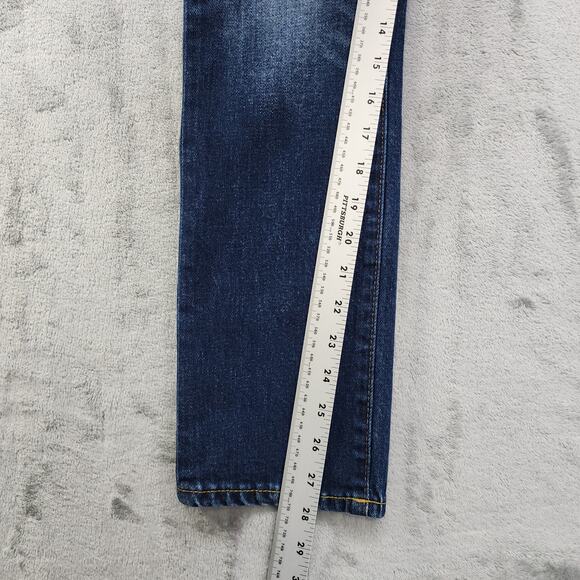 GAP Denim Jeans Womens 29X30 Blue Slim Straight Vintage Deep Blue Sea Mid Rise - Picture 9 of 11
